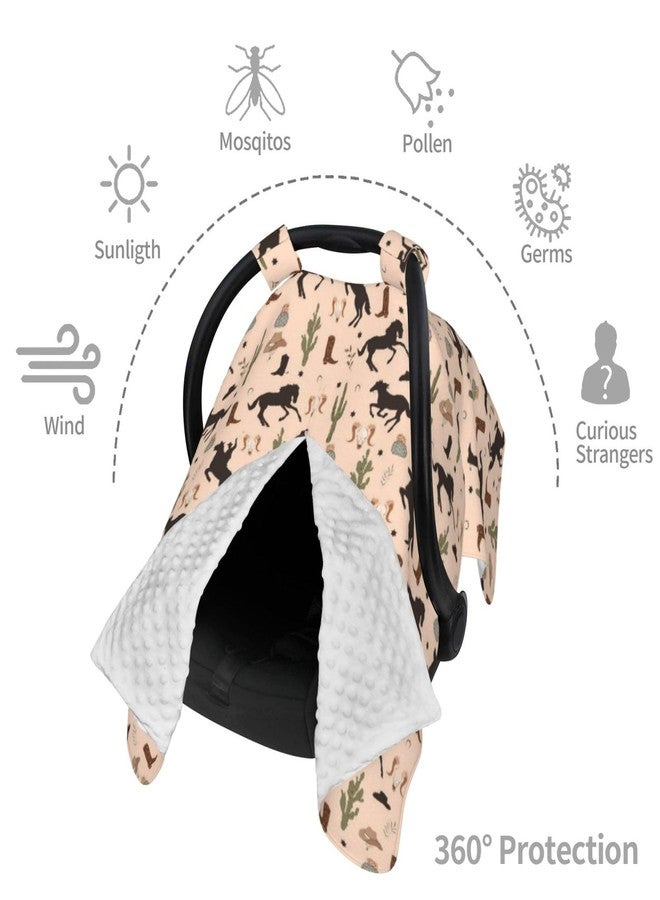 Mcewoel Western Baby Car Seat Canopy Cover, Nursing Cover for Newborn, Western Baby Stuff Stroller Cover for All Seasons - Image 4