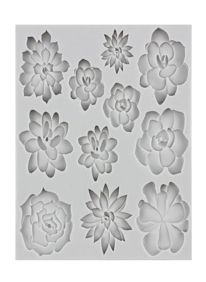 MINFEIDMS Succulent Fondant Molds 3D Silicone Cactus Succulents Leaves Molds For Cake Decorating Cupcake Topper Candy Chocolate Gum Paste Polymer Clay Set Of 3 - Image 5