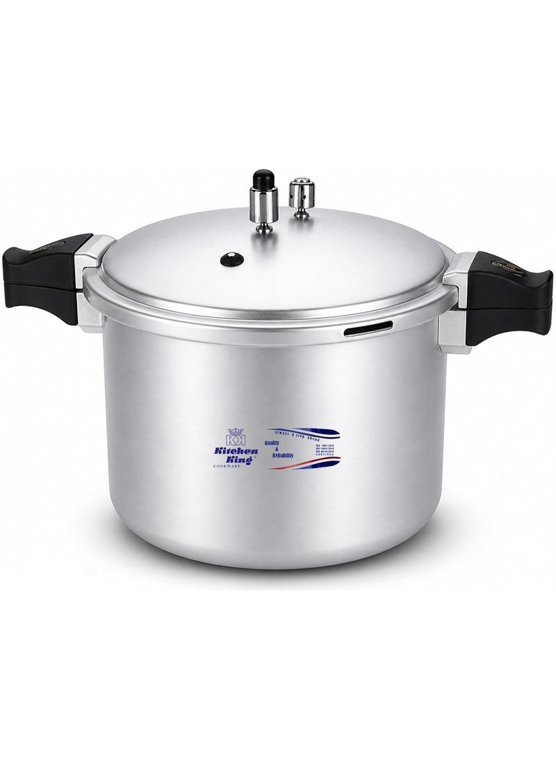 Kitchen King kk Kitchen King Blaze Pressure Cooker, Safe, Durable Anodized Aluminium, Satin Finish, Pressure Control, Extra Safety, Indication Pin, Easy Opening, Controlled GRS, Heat Resistant Handle (25 Liters) - Image 1