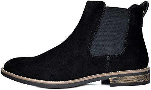 Bruno Marc Men's Suede Leather Chelsea Ankle Boots,Size 7.5,Black,URBAN-06 - Image 2