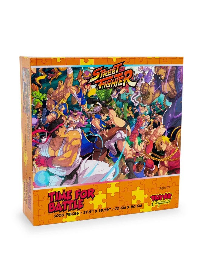 توينك لعبة أحجية الصور المقطوعة Street Fighter Time For Battle المكونة من 1000 قطعة للكبار | ألعاب وأنشطة تعليمية تنموية، ومجموعات بناء لتشجيع اللعب الإبداعي | 28 × 20 بوصة  - Image 2