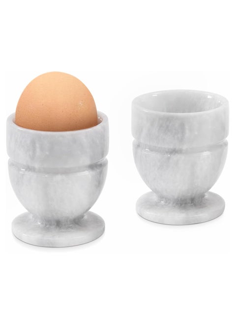 RADICALn Egg Holder White Handmade Marble  Used for Boiled Eggs Or Hard Boiled Egg Cups For Kitchen Table