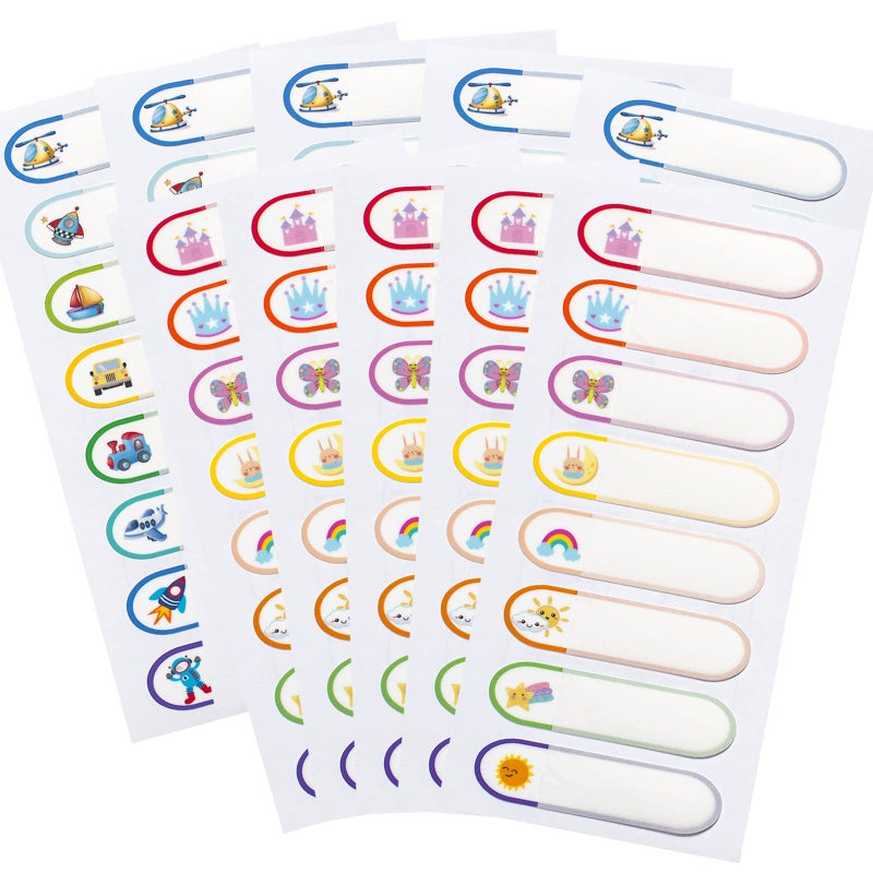 Coowayze Name Labels for Kids Stuff, Waterproof Daycare Labels for Baby Bottles, 80 PCS Personalized Name Tag Stickers for Water Bottles, School Supplies, Sippy Cup, Dishwasher Safe, Self Laminating - Image 1