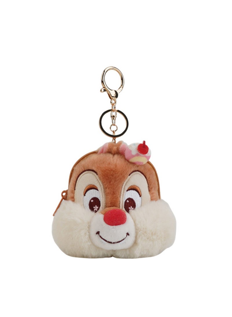 10cm Cute Plush Texture Coin Purse, Key Pendant, Bag Pendant Decoration, Suitable For Children'S Toy Gift (Little Squirrel 2) - Image 1