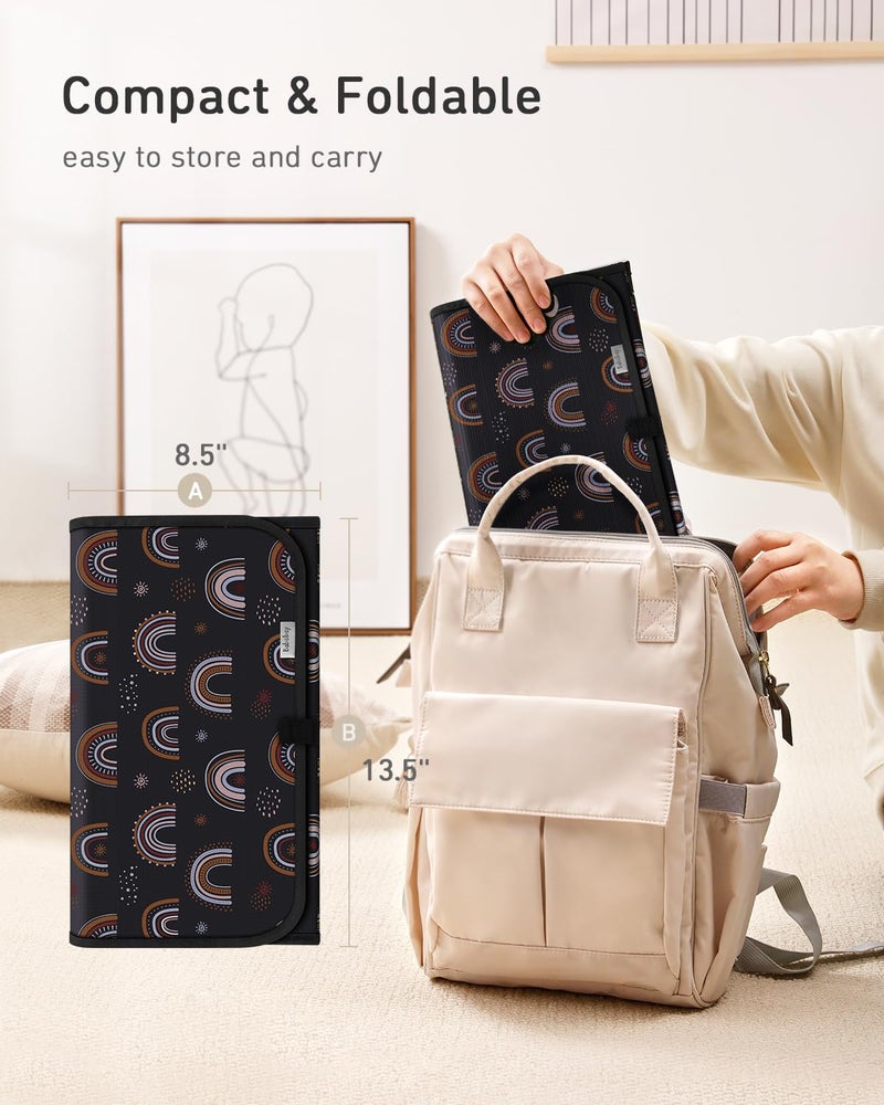 Babebay Portable Diaper Changing Pad, Waterproof Foldable Travel Changing Mat for Baby Boy Girl, Lightweight Travel Changing Station, Boho Geometric Pattern - Image 3