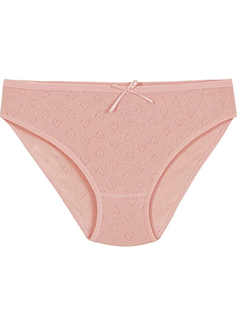 Yıldız Çamaşır Yıldız Laundry 6-Piece Cotton Women's Jacquard Heart Bikini Panties Q3575