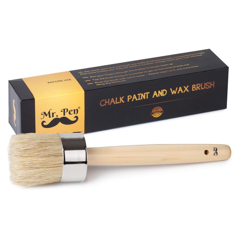 Mr. Pen- Chalk Paint Brush, 2 Inch, Wax Brush, Round Paint Brush, Wax Brush, Chalk Paint Brushes for Furniture, Chalk Paint Brushes, Wax Brush Chalk Paint, Furniture Paint Brush, Chalk Brush - Image 1