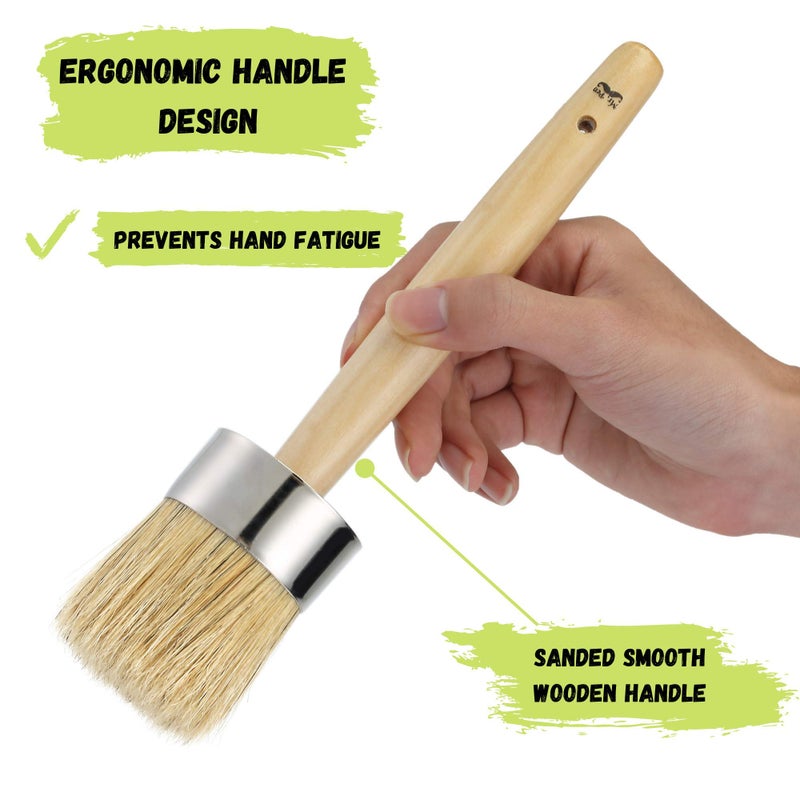 Mr. Pen- Chalk Paint Brush, 2 Inch, Wax Brush, Round Paint Brush, Wax Brush, Chalk Paint Brushes for Furniture, Chalk Paint Brushes, Wax Brush Chalk Paint, Furniture Paint Brush, Chalk Brush - Image 4