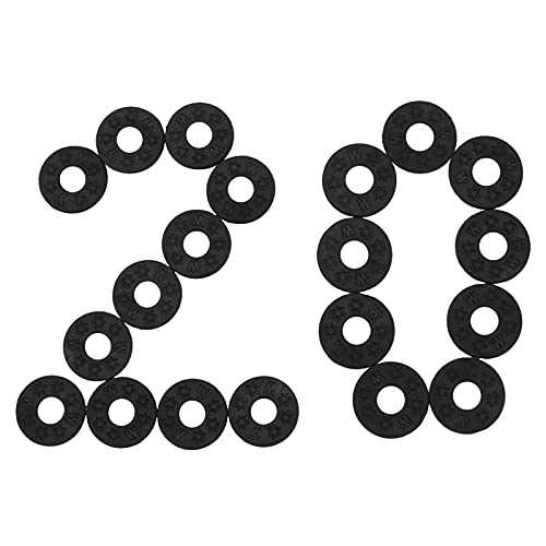 Yootones 20Pcs Yootones Guitar Strap Locks Silicone Strap Locks Rubber Guitar Strap Blocks Compatible with Guitar Protect (Black) - Image 3