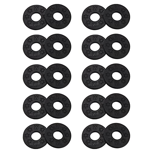 Yootones 20Pcs Yootones Guitar Strap Locks Silicone Strap Locks Rubber Guitar Strap Blocks Compatible with Guitar Protect (Black) - Image 1