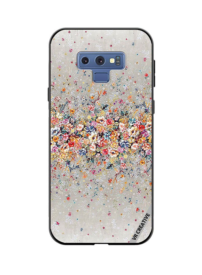 VR CREATIVE غطاء حماية لجهاز سامسونج جالكسي نوت 9 بتصميم زهور رقمية متعددة الألوان - Image 1