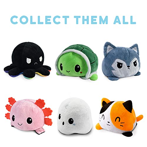 TeeTurtle - The Original Reversible Axolotl Plushie - Blue + Black - Cute Sensory Fidget Stuffed Animals That Show Your Mood - Image 5