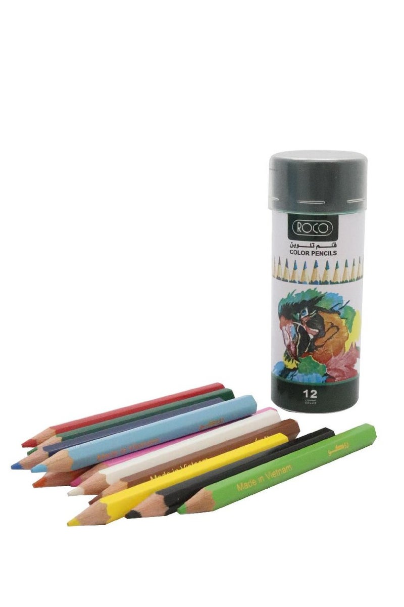 روكو مجموعة أقلام تلوين ألوان متنوعة ١٢ لونًا - Image 2