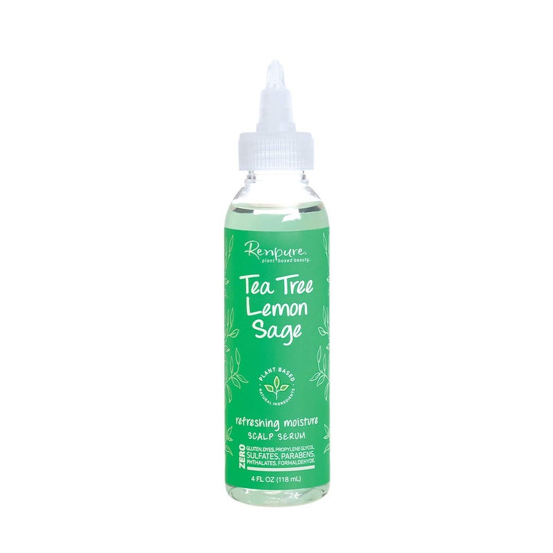 Renpure Plant-Based Beauty Tea Tree Lemon Sage Refreshing Moisture Scalp Serum, 4 Fluid Ounces - Image 1