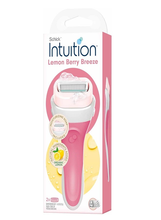 schick Intuition Lemon Berry Breeze Razors For Women - Image 1