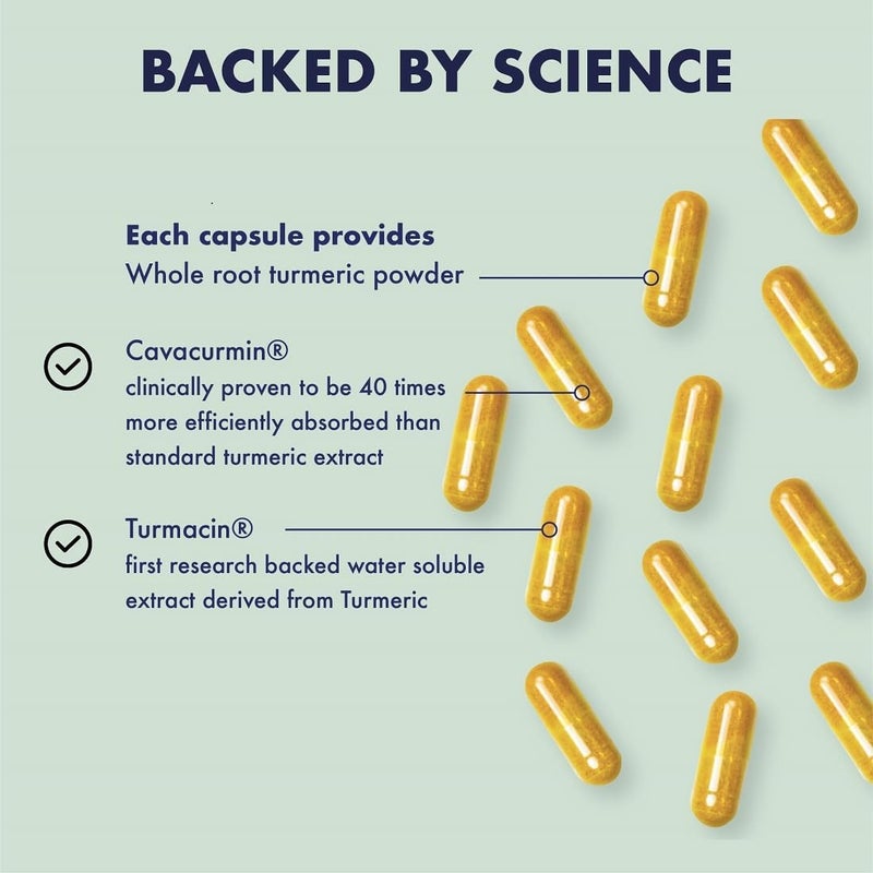 Higher Nature Turmeric Capsules High Strength Powerful Support Tumeric Curcumin Supplement Vegan 60 Capsules - Image 5