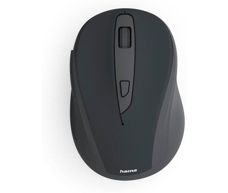 Hama Wireless Mouse Wireless Mouse with No Click Noise Ergonomic Design 6 Buttons with Browser Buttons 800/1200/1600 DPI 2.4GHz Technology Ideal as Computer Mouse Laptop Mouse Black - Image 1