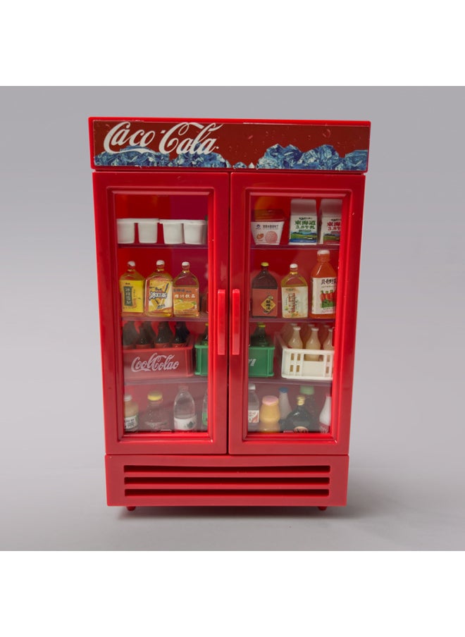 null - Mini Supermarket Series Ice Cream Cabinet Sweet Cone Double Door Refrigerator Small Freezer Seven Shelves Double-sided Shelves For House-Specifications:Qizai Shelves - Image 1