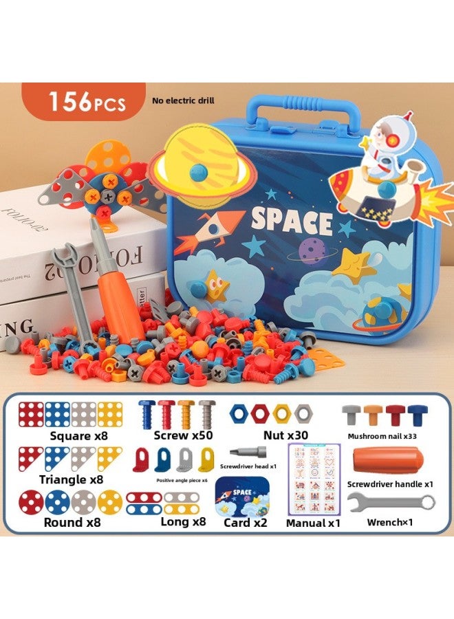 Children's Toy Tool Box Screw Screw Assembly Toy Boy's Disassembly And Assembly Children's Electric Drill Toy-Color:Thickened [unicorn] Toolbox-Specifications:461-piece Set [with Electric Drill Set]  - Image 5