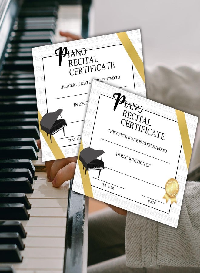 Lashicorn Piano Recital Certificate of Achievement Award | 50 pk 8.5x11” Recital Completion for Student Music Lessons Bulk Merit Blank Paper Orchestra Recognition Instrument - Image 5
