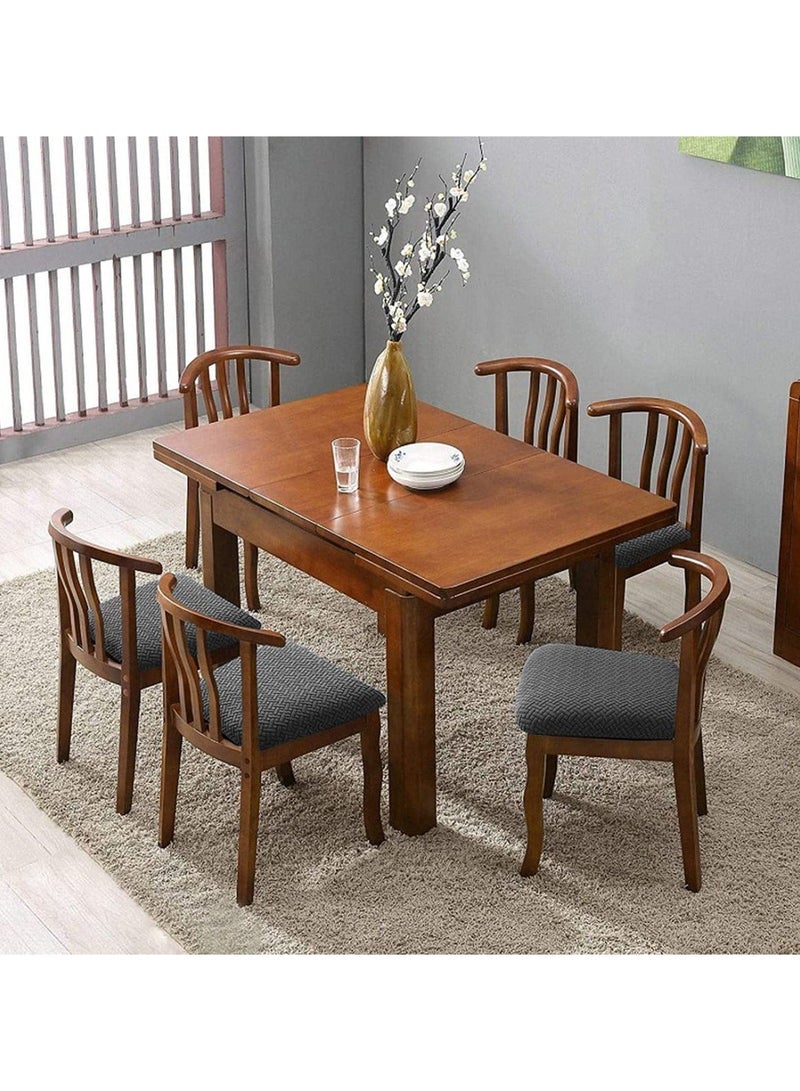 Y&D Seat Covers for Dining Chairs Set of 4 Room Chair Kitchen Cover Cushion Stretch Protectors Covers, Light Grey - Image 2