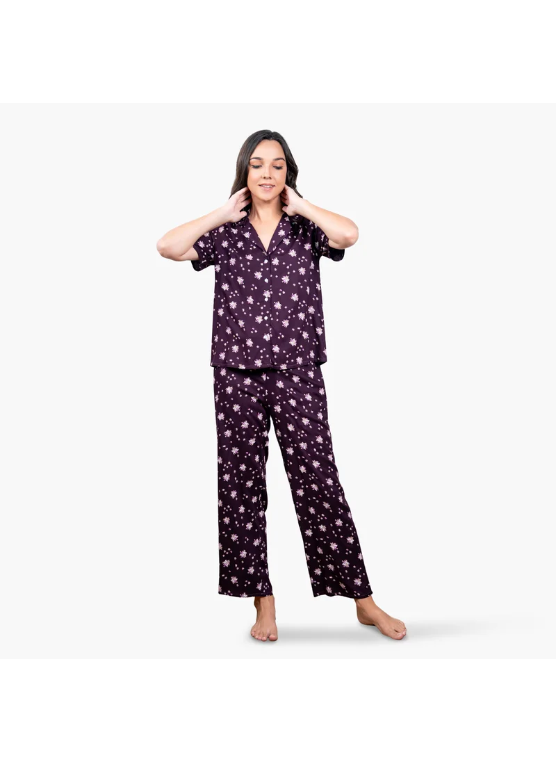 Aadaraya Floral Print Pyjama Set