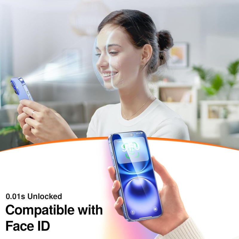 SmartDevil 2 Pack for iPhone 16 Privacy Screen Protector Anti-Spy Tempered Glass Film 9H Hardness Upgrade Edge Protection Easy Installation with Bubble-Free and Dust-Free Box - Image 4