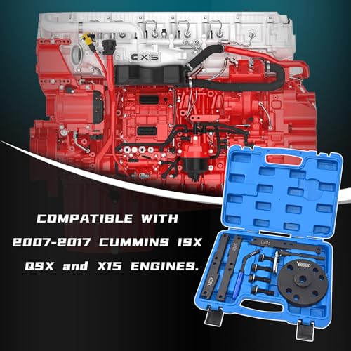 Yuesstloo 3163021 Cam Timing Tool Kit + 3163530 Engine Brake Adjustment Tool, Compatible with Cummins ISX QSX X15 Engine, 16PCS with 4/5/6/7 Degree Wedge with Carrying Case, Replace 3163020 3163069 - Image 3