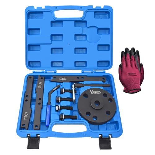 Yuesstloo 3163021 Cam Timing Tool Kit + 3163530 Engine Brake Adjustment Tool, Compatible with Cummins ISX QSX X15 Engine, 16PCS with 4/5/6/7 Degree Wedge with Carrying Case, Replace 3163020 3163069 - Image 1