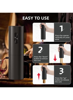 SYOSI Electric Opener, Automatic Corkscrew Opener Kit, Battery Operated Bottle Opener for Travel, Gathering, Party, Gift  - Image 2