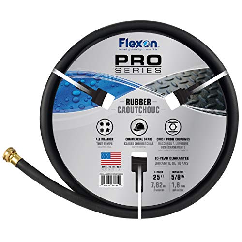 Flexon PH5825CN Premium Rubber Garden Hose, 25ft, Black - Image 4