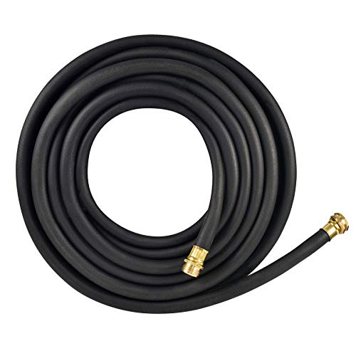 Flexon PH5825CN Premium Rubber Garden Hose, 25ft, Black - Image 1