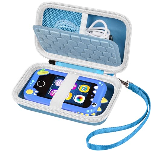 ALKOO Kids Smartphone Case AI Digital Camera Bag for Luobafor WEOLULIfor Joozfeefor VOGBY Learning Toys Holder for Play Cell Phone Size Up to 5 inL 27 inW Over 7 Years Age Sky Blue - Image 1