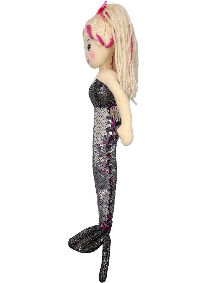 Anico 18" Colorful Mermaid With Blonde Hair With Purple/Silver Color Changing Tail - Image 2
