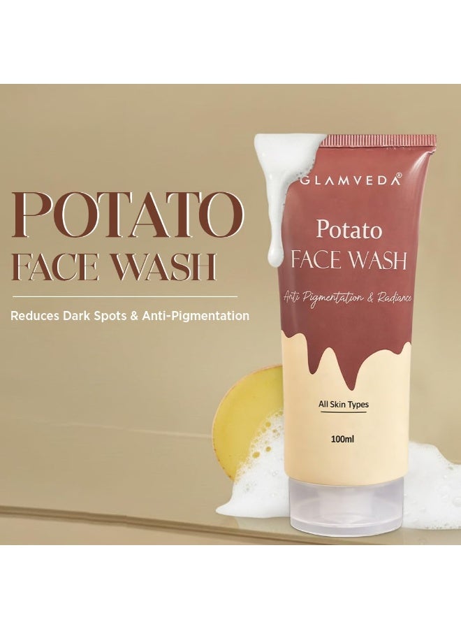 Glamveda Potato Anti Pigmentation Face wash | Reduces Hyperpigmentation & Clarifies skin | | All Skin Types | 100ML (Pack of 2) - Image 2