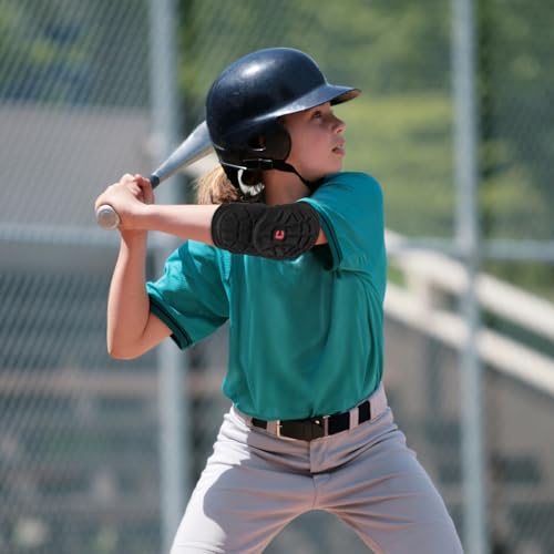 Cienfy Batter's Forearm Elbow Guards for Baseball and Softball, Elbow Pads for Youth and Adult (Black Adult-M) - Image 3