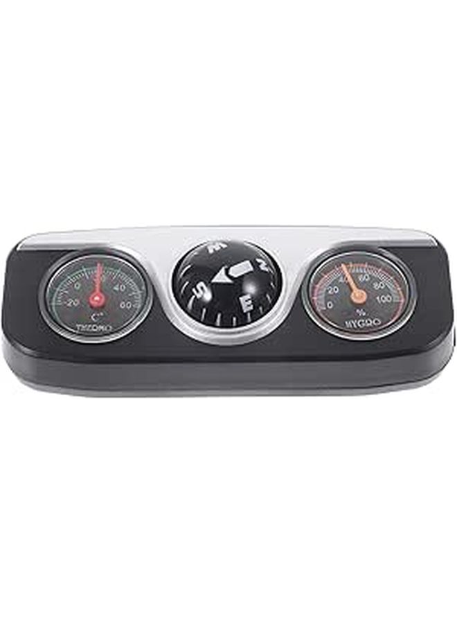 3 in 1 Car Compass Dashboard Gauge with Thermometer Hygrometer - Image 1
