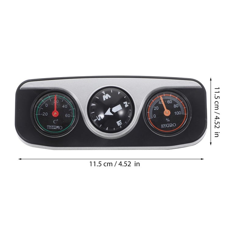 3 in 1 Car Compass Dashboard Gauge with Thermometer Hygrometer - Image 3
