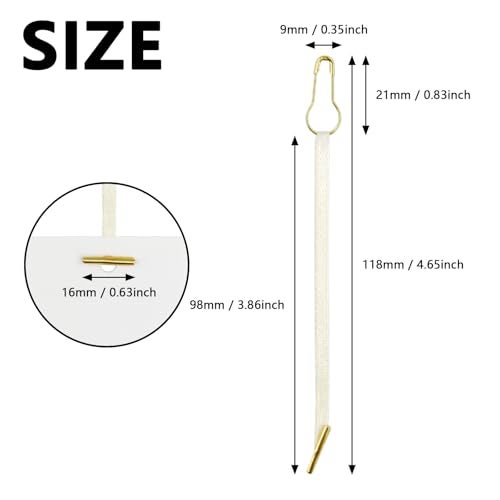 BDS-HOME 4.5 Inch 500pcs Hang Tag String Silks and Satin Strings, Safety Pin and Barb Fasteners for Clothing Hang Tags, Beige - Image 2