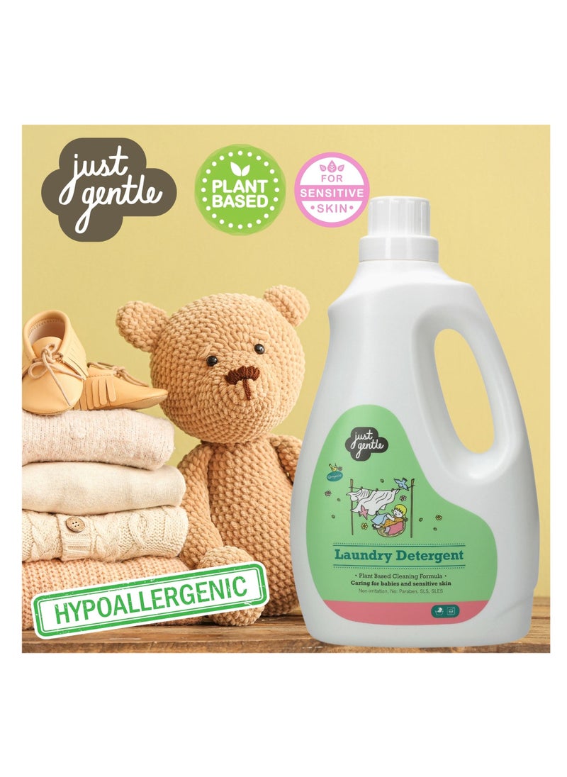 Just Gentle Just Gentle Plant-Based Hypoallergenic Laundry Detergent - Eco-Friendly, Gentle on Sensitive Skin, 3 Litres  - Image 5