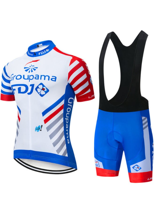 Fdj Cycling Clothing Short-sleeved Suit Quick-drying Men's And Women's Tour De France Road Cycling Clothing Outdoor Downhill Clothing