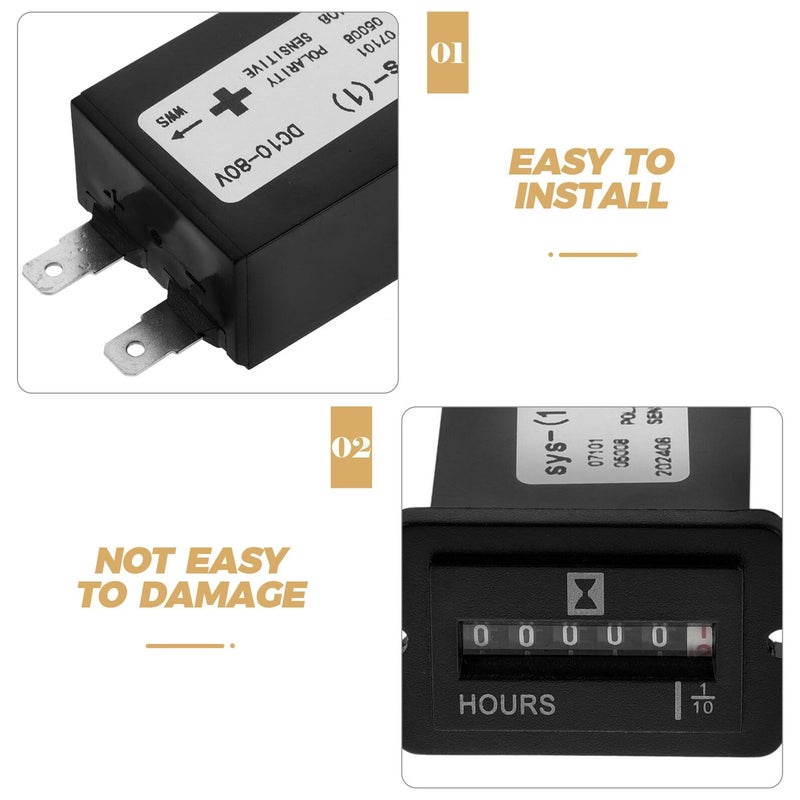 Industrial Hour Meter For Generator 10 80v Engine Timer Tool Digital Gauge - Image 4