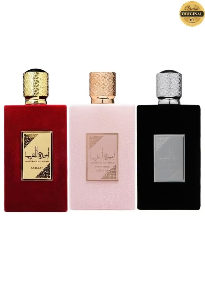 Ameerat Al Arab Prive Rose Perfume 100ML And Ameerat Al Arab Perfume 100ML And Ameer Al Arab Perfume 100ML