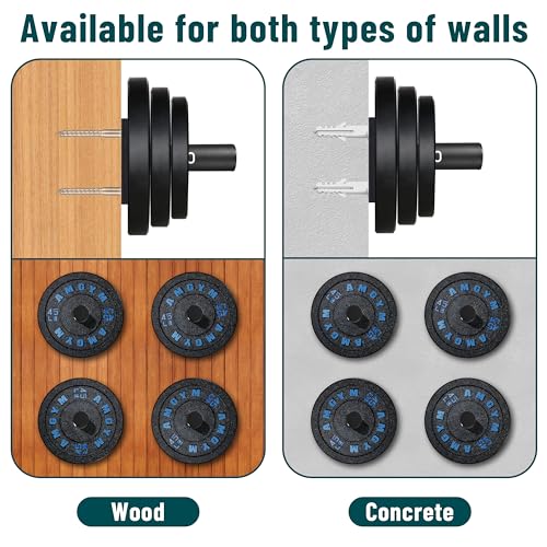 MIUONO Weight Plate Holder, 2 Pack Weight Plate Rack, Fit for 2 Inch Olympic Plate Storage Home Gym - Image 5