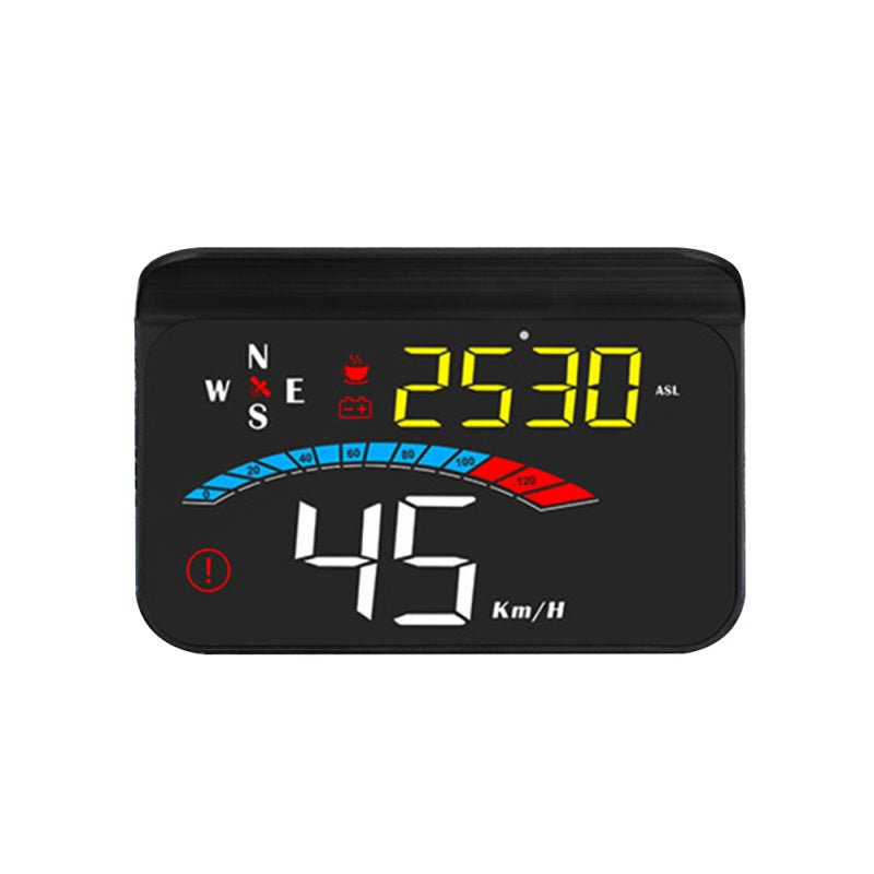 شاشة عرض HUD للسيارة بحجم 3.8 بوصة من مادة ABS+PC السوداء - واجهة عرض HUD محسنة لسلامة القيادة على الزجاج الأمامي للسيارة للسائقين الذين يسعون إلى تركيز فوري على سلامة الطريق - Image 2