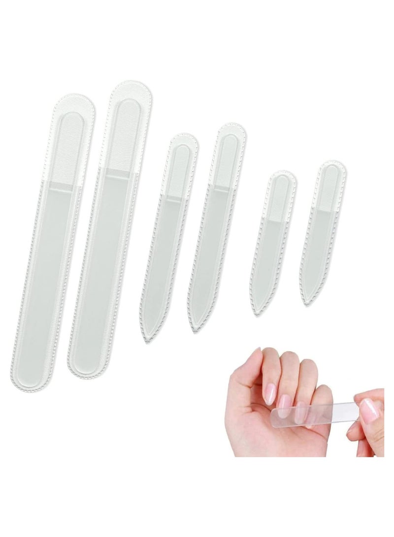 SYOSI 3 قطع ملفات أظافر زجاجية تشيكية مصقولة مهنية من زجاج تشيكي مقسى مجموعة هدايا مصنوعة يدويًا قابلة للغسل ملف أظافر مزدوج الجوانب ملفات أظافر محفورة ملف أظافر كريستالي للأظافر الطبيعية - Image 1