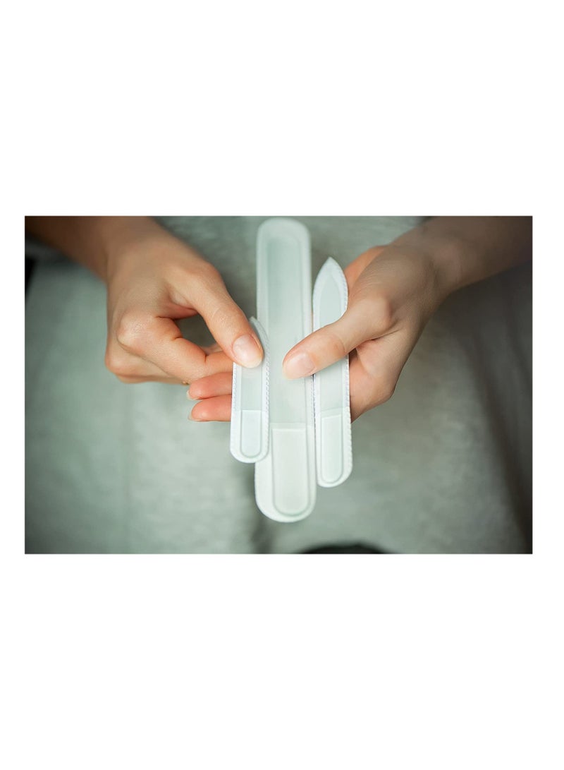 SYOSI 3 قطع ملفات أظافر زجاجية تشيكية مصقولة مهنية من زجاج تشيكي مقسى مجموعة هدايا مصنوعة يدويًا قابلة للغسل ملف أظافر مزدوج الجوانب ملفات أظافر محفورة ملف أظافر كريستالي للأظافر الطبيعية - Image 3