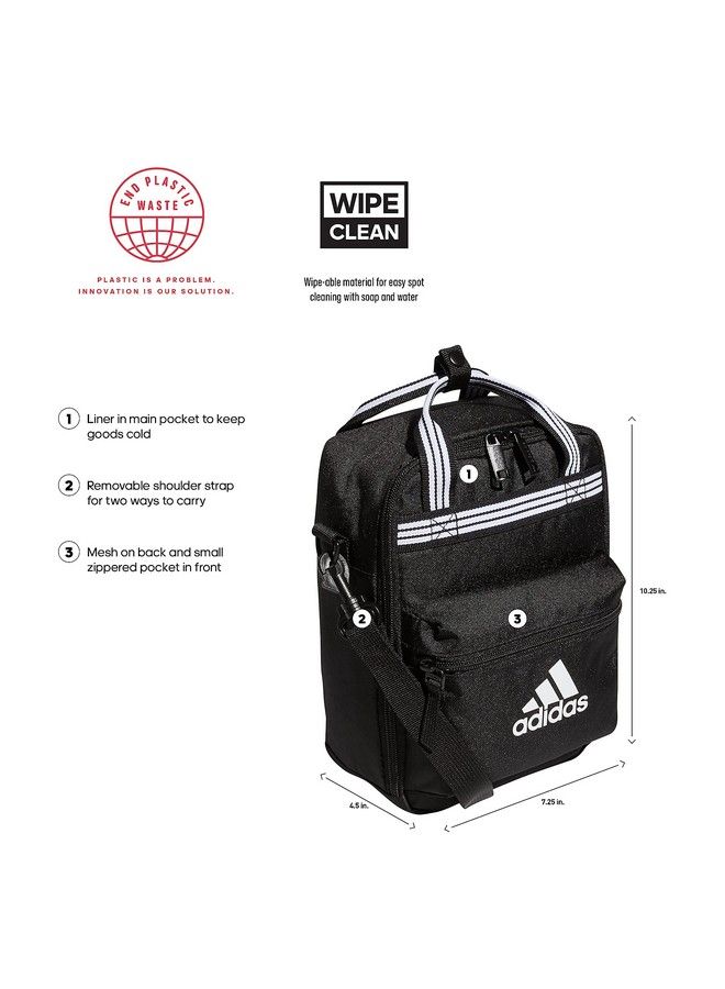 Adidas Squad Insulated Lunch Bag Black/White One Size  - Image 3
