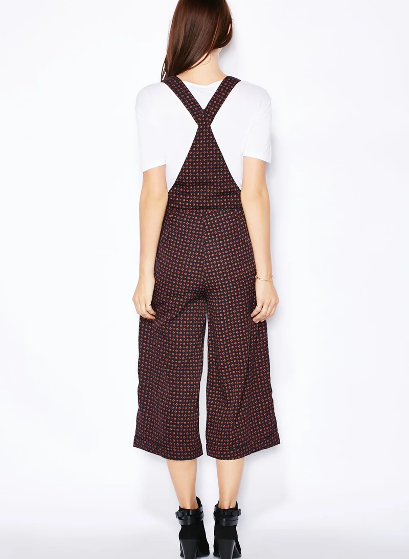 Ginger Printed Culotte Dungaree