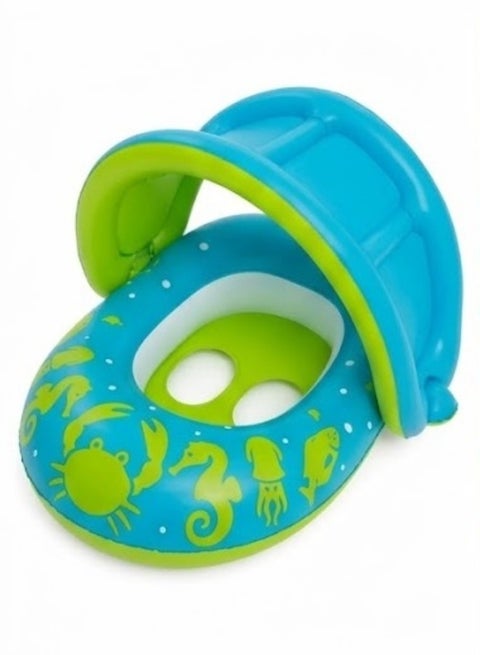 Inflatable baby float with sunshade - Toys and bath accessories for infants